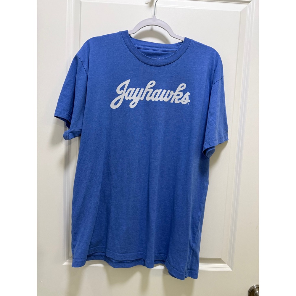 Homefield Kansas Jayhawks Mens XL Heather Blue Graphic T-Shirt NCAA KU Sporty